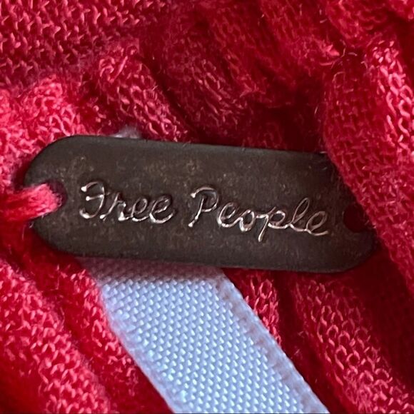 Free People Women’s Oxford Embroidered Mini Dress Red Combo Size Small - Picture 13 of 16